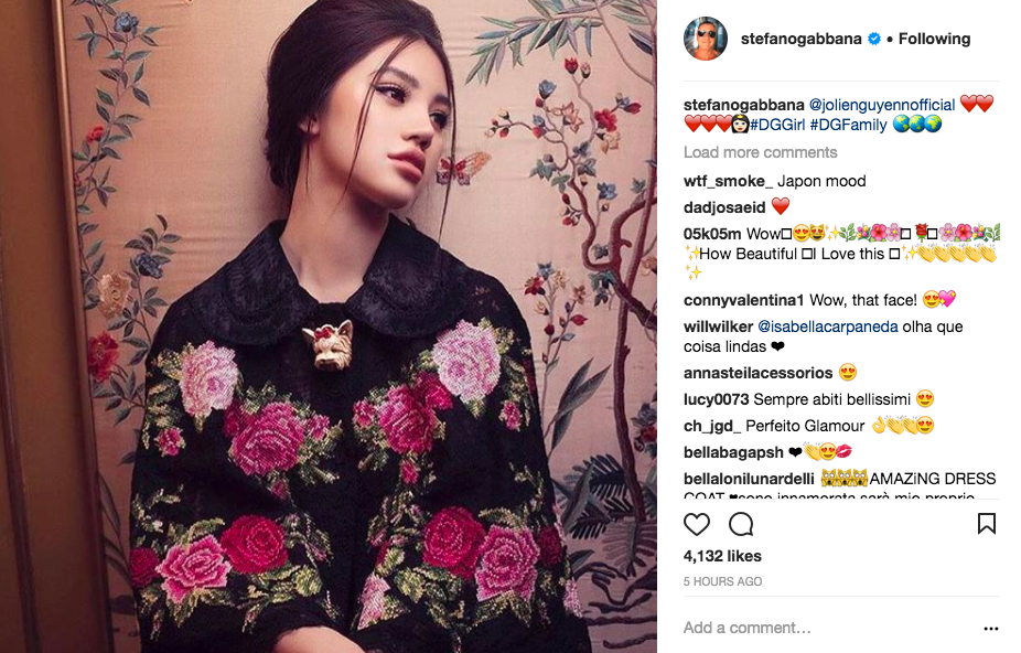 Hoa hậu con nhà giàu Jolie Nguyễn xuất hiện trên Insta của NTK Gabbana và được khen hết lời vì quá xinh - Ảnh 1.