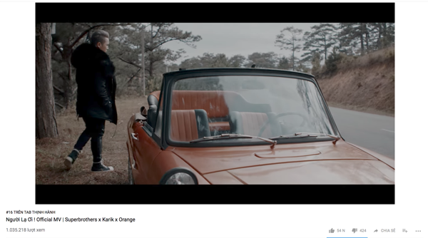 Chỉ mới ra mắt vào ngày 6/1, MV Người lạ ơi đã chạm mốc 1 triệu lượt xem