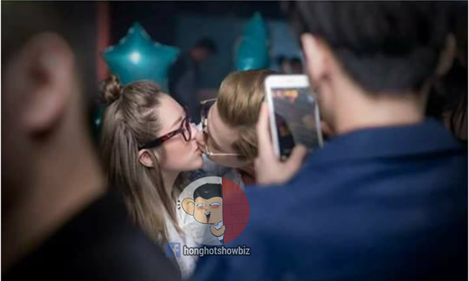 Đang tham gia Vì yêu mà đến nhưng hot boy Phí Ngọc Hưng lại lộ ảnh hôn bạn gái ở bar - Ảnh 1.