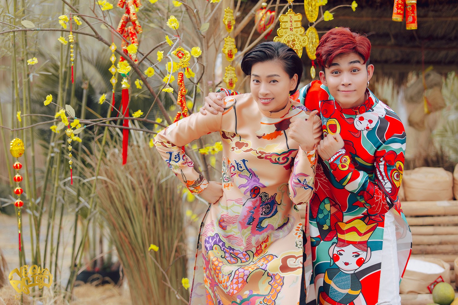 Jun Phạm cùng Ngô Thanh Vân quậy tưng bừng trong MV dance version Về quê ăn tết - Ảnh 3.