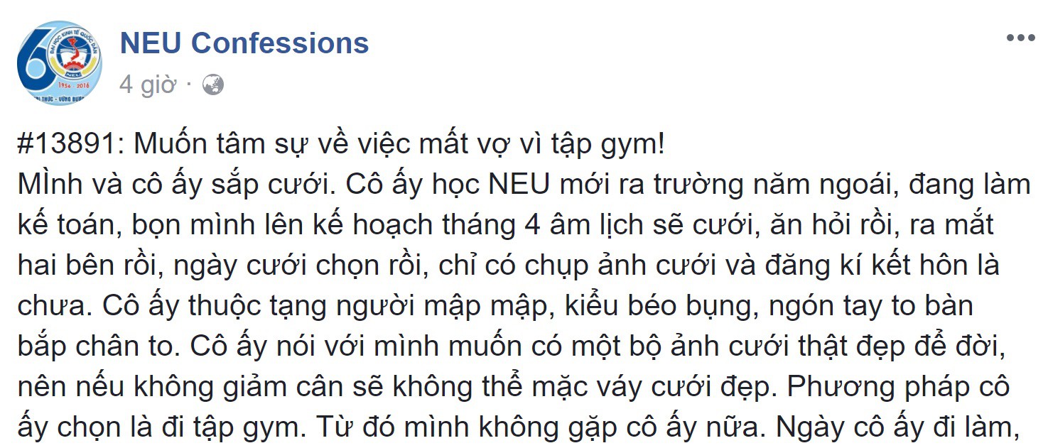 Thanh niên bị  cắm sừng  trước ngày cưới vì bạn gái cặp kè với HLV phòng gym