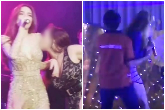 Phản ứng của Hari Won, Hồ Ngọc Hà khi bị fan sàm sỡ trên sân khấu khiến Trấn Thành, Kim Lý  nghẹn lời 