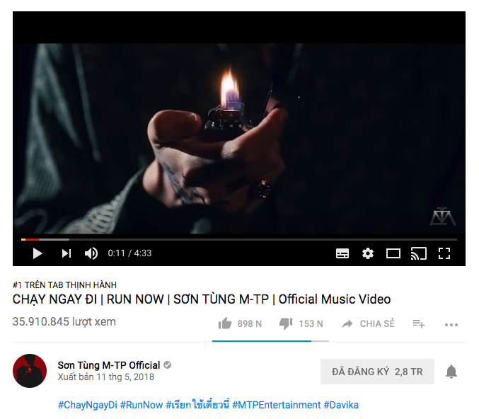 Sau hơn 1 ngày mất tích bí ẩn, MV Chạy ngay đi của Sơn Tùng M-TP trở lại Top 1 Trending Youtube - Ảnh 1.