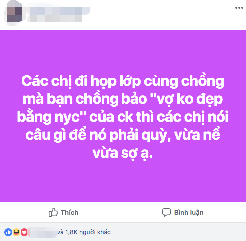 Bị bạn bè chê xấu hơn người yêu cũ của chồng, vợ trẻ đăng đàn hỏi 500 chị em trả lời sao cho “ngầu”