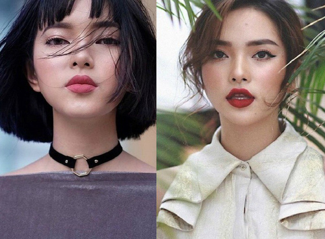 Hot girl Châu Bùi (bên trái) và Diệu Linh (bên phải) có ngoại hình rất giống nhau