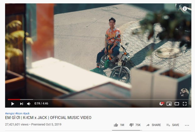 MV Em Gì Ơi của Jack & K-ICM vẫn lặn mất tăm nhưng clip reaction của Cris Phan sau 1 ngày đã Top 8 Trending luôn rồi! - Ảnh 2.