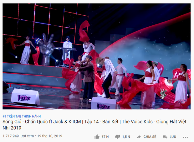 MV mới mất hút khỏi top trending, Jack & K-ICM lại đầu bảng khi xuất hiện tại Giọng hát Việt nhí! - Ảnh 4.