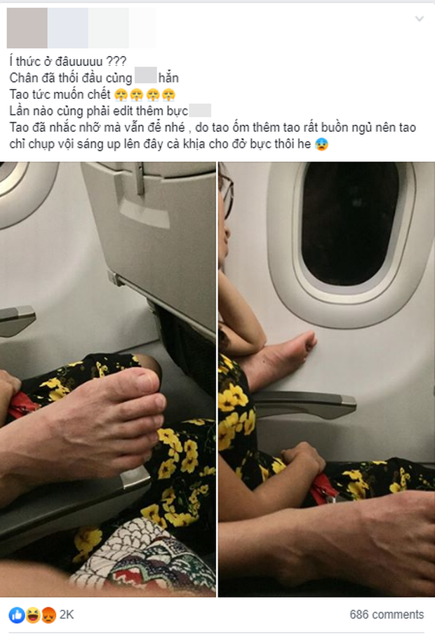 Phát hoảng với bàn chân bốc mùi gác trên ghế máy bay, mặc cho cô gái mỏi miệng nhắc nhở - Ảnh 1.