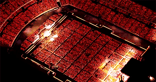 …và biển đỏ của Cassiopeia (fandom TVXQ) tại Tokyo Dome.