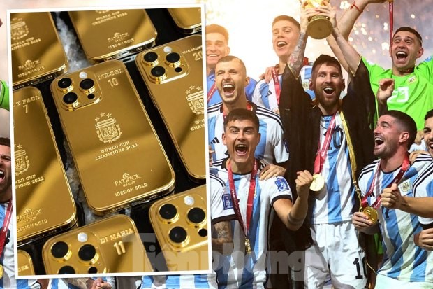 Messi chi 5 tỷ để mua iPhone mạ vàng tặng ĐT Argentina