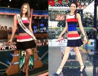 Tân Hoa hậu Hoàn vũ mặc váy  đụng hàng  Phạm Hương