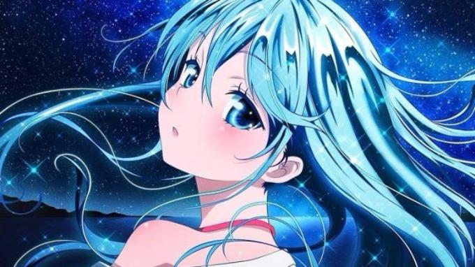 Hình ảnh anime tóc xanh đẹp tạo nên màu sự huyền bí thanh tao