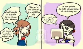 Đây rõ ràng là sự khác biệt giữa gái già và gái trẻ những ngày giáp Tết