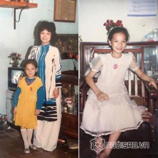 Đan Lê khoe ảnh thời thơ ấu xinh xắn bên mẹ