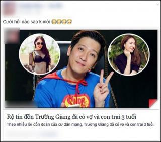 Không có chuyện Trường Giang đã có vợ và con trai 3 tuổi
