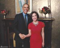 Lưu Hiểu Khánh chụp ảnh thân mật bên tổng thống Mỹ