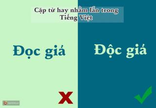 10 cặp từ ai ai cũng hay bị  lẫn lộn  trong tiếng Việt