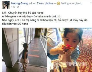 Con gái Hoa hậu Hương Giang đi máy bay 50 lần dù mới hơn 3 tuổi