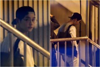 Bóng lưng cô đơn của Song Joong Ki ở sân bay lúc nửa đêm