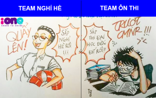 Sự khác biệt của  team nghỉ hè  và  team ôn thi 