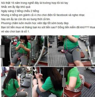 Ngao ngán với cô gái sống ảo ở phòng gym như này