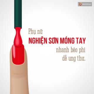 Phụ nữ nghiện sơn móng tay nhanh béo phì, dễ ung thư