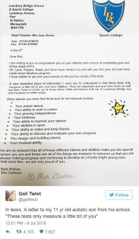 Bất ngờ lá thư của nhà trường gửi một học sinh tự kỷ thi trượt