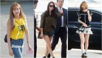 Street style sao Hàn: Yoona chân cong, đầu gối củ lạc vẫn thích khoe
