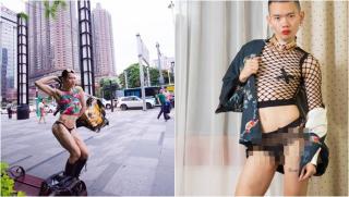 Chàng trai mặc sexy, uốn éo ngoài đường bị cảnh sát  sờ gáy 