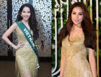 Nam Em gây chú ý tại Miss Earth khi mặc lại váy giống Phạm Hương