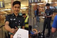 Chàng cảnh sát đẹp trai, hút fan ở sân bay Singapore