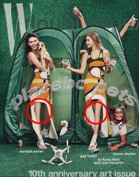 Kendall Jenner mất đầu gối, mũi  cà chua  trong ảnh photoshop thảm họa