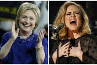 Gác chuyện bầu cử, Hillary Clinton đến xem Adele biểu diễn