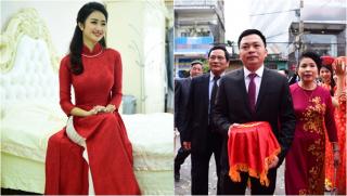 Thu Ngân rạng rỡ trong đám hỏi với đại gia hơn 19 tuổi