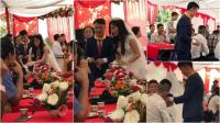 Chú rể Hà Nội đeo kiềng vàng kín cổ trong đám cưới