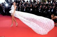Mặc đẹp làm gì, cứ mang váy  quét  cả thảm đỏ Cannes như Kendall thì bảo đảm hot nhất!