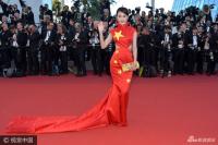 Sao nữ Trung Quốc mặc váy quốc kỳ quét đất ở Cannes sẽ bị phạt nặng