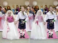 Đám cưới của bé gái 5 tuổi bị ung thư với cậu bạn thân