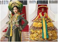 Hoàng Thùy, Cẩm Tiên cực lộng lẫy trong trang phục dân tộc tại HHHVVN