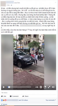 Cô gái trẻ livestream dán băng vệ sinh quanh ô tô vì đỗ trước cửa hàng trên phố Hà Nội gây tranh cãi