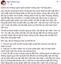 Ngô Thanh Vân nói gì khi bị cho là lợi dụng vụ livestream  lậu  để PR cho  Cô Ba Sài Gòn 