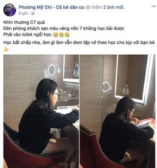 Bận bịu lưu diễn nước ngoài, Phương Mỹ Chi phải vào nhà vệ sinh ngồi học để theo kịp bạn bè