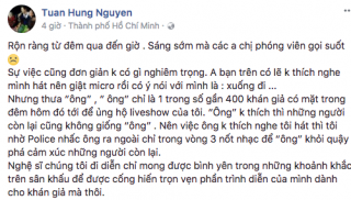 Tuấn Hưng nói gì về việc bị người lạ giật mic khi đang say sưa hát trong bar?