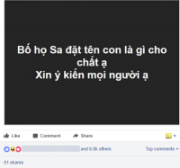 Lên mạng nhờ đặt tên con họ Sa và nhận được những cái tên  bá đạo  khiến các ông bố  muốn xỉu 