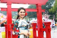 Hot girl Ngọc Nữ diện áo dài xinh đẹp trong lễ hội văn hóa Nhật Bản