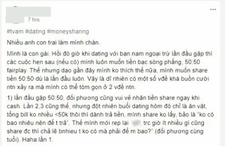 Cô nàng gây bão MXH vì chuyện cưa đôi  tình phí : Bạn trai không nhận tiền thì không được, nhận thì bảo sĩ diện hão