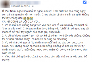 Nghề khó nhất chính là nghề làm vợ - bài viết làm dậy sóng MXH, ai đọc cũng thấy mình trong đó