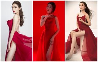Chiếc đầm đỏ  cực phẩm  của Bích Phương đụng hàng kỷ lục với 8 kiều nữ Vbiz