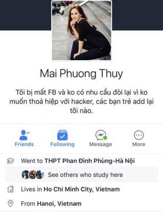 Bị hacker chiếm đoạt tài khoản, Mai Phương Thúy nhất quyết không thỏa hiệp và lập tức làm điều này