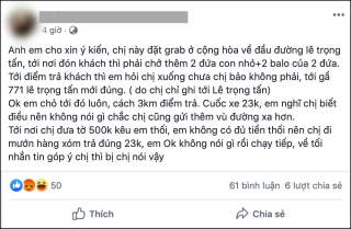 Tài xế GrabBike nhắc nên đặt điểm đến cụ thể hơn, nữ hành khách buông lời miệt thị gây phẫn nộ